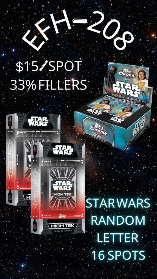 EFH-208 Star Wars Random letter -16 spots 33% FILLERS