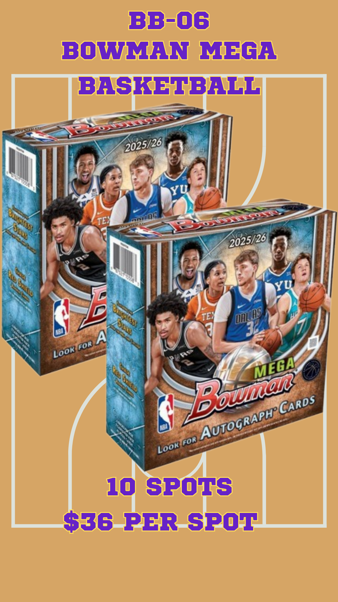 BB-06 R1 Left Side Serial # - 2026 Bowman basketball megas