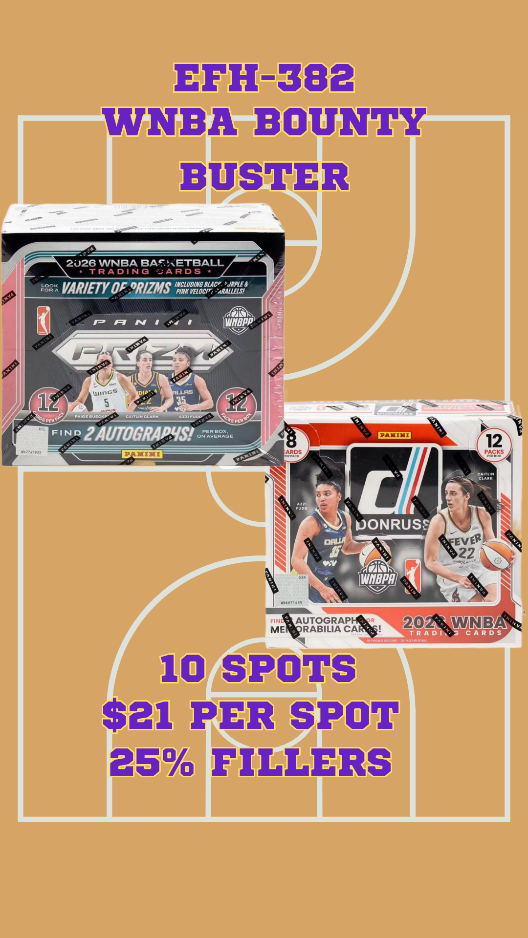 EFH-382 Bounty Buster WNBA Left Side Serial # - 25% FILLERS