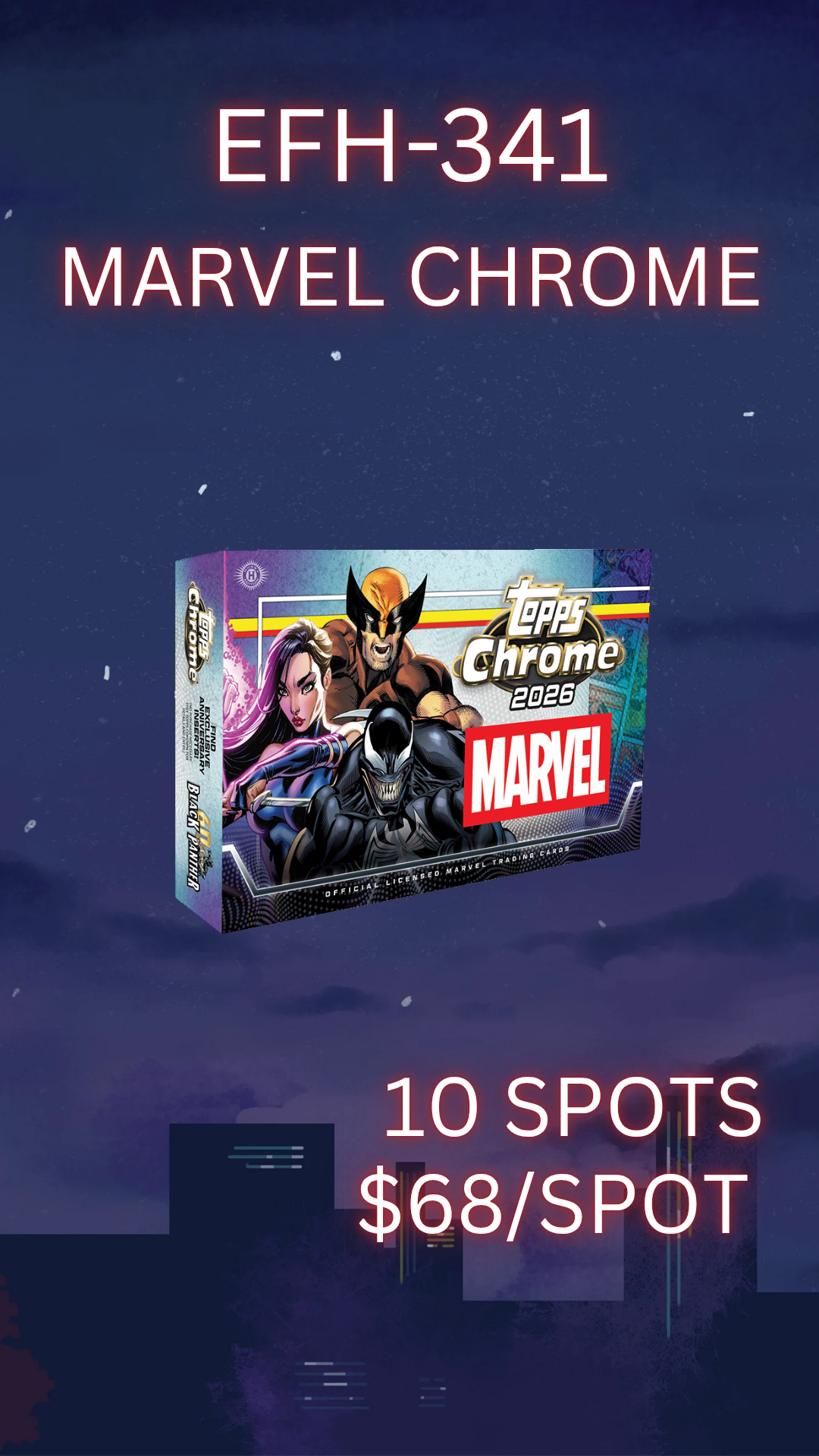 EFH-341 Marvel Left Side Serial # -10 spots