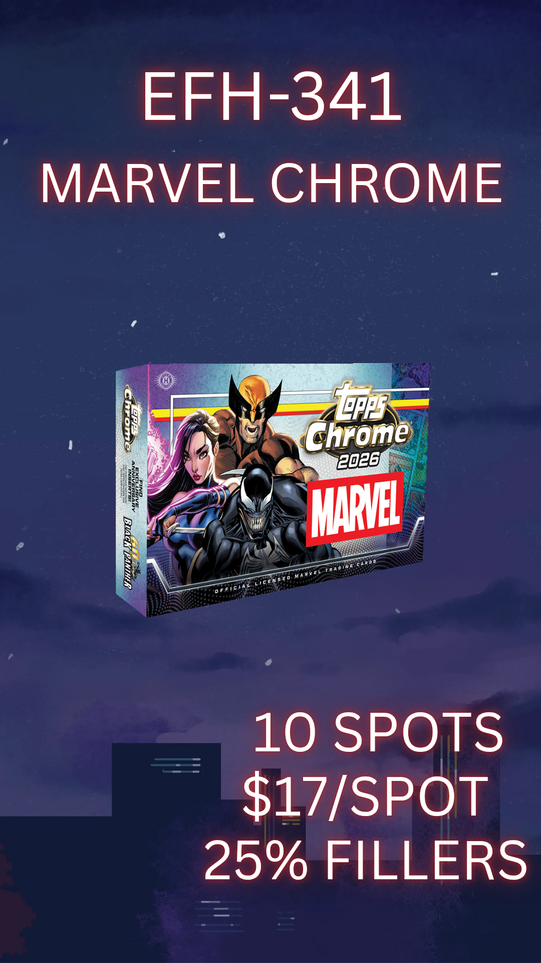 EFH-341 Marvel Left Side Serial # -10 spots 25% fillers