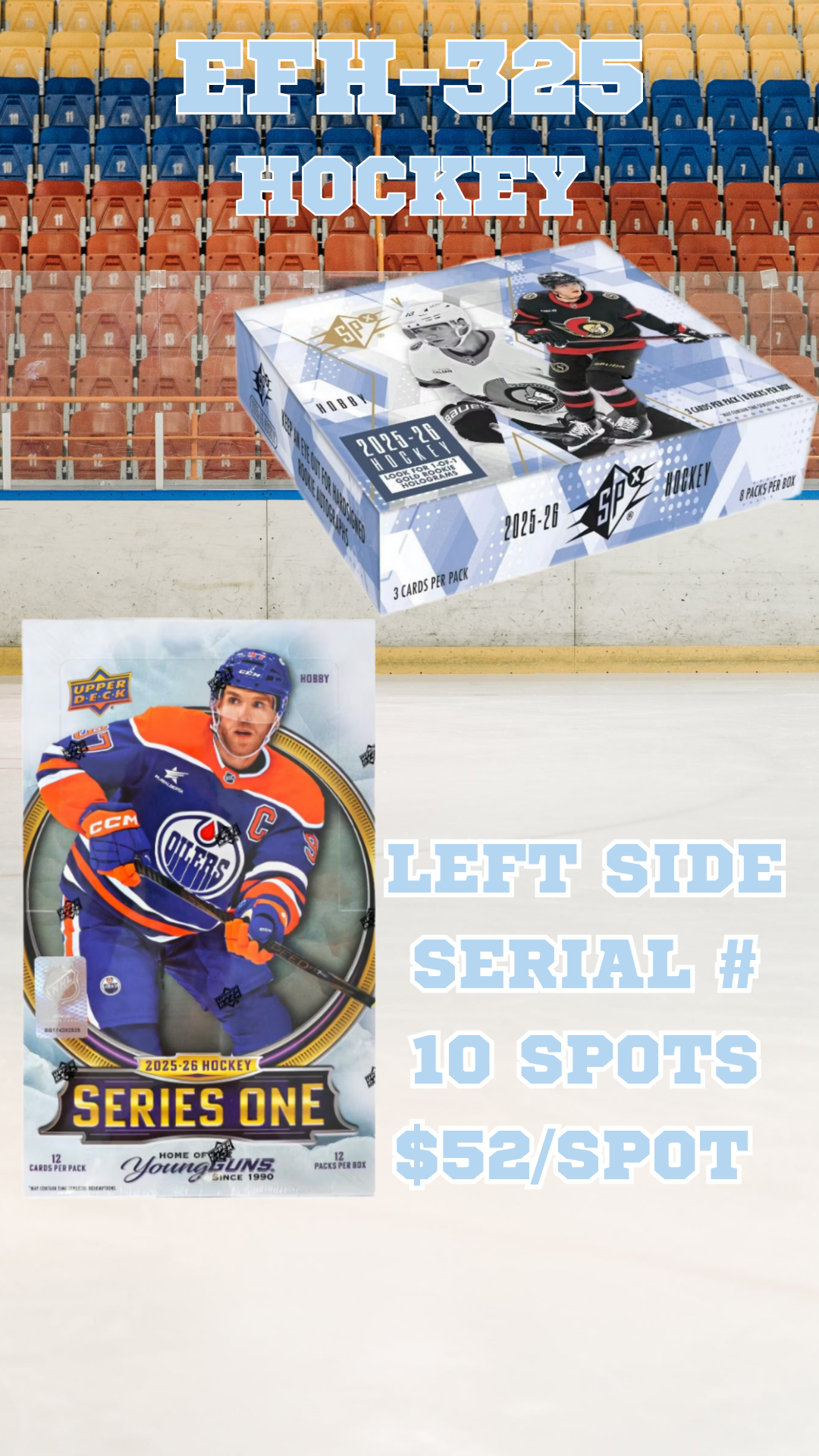 EFH-325 Hockey Left Side Serial #